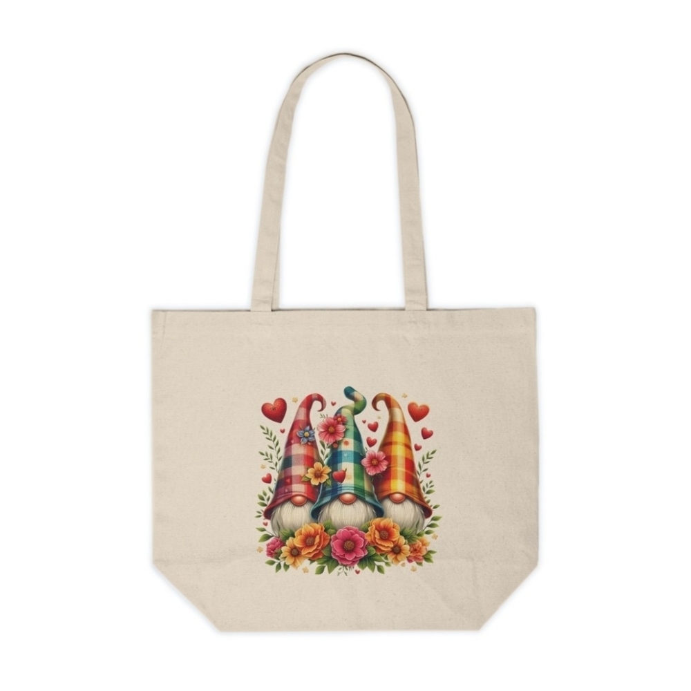 Spring Garden Gnome Custom Canvas Tote Bag